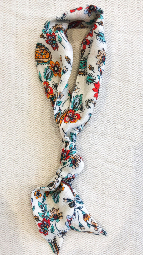 floral scarf headband
