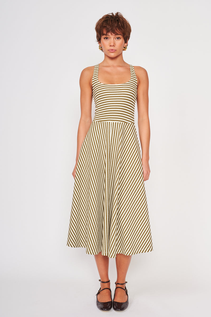 ANDMARY Audrey check dress beige アンドマリー AUDREY DRESS - DT0745F – dRA