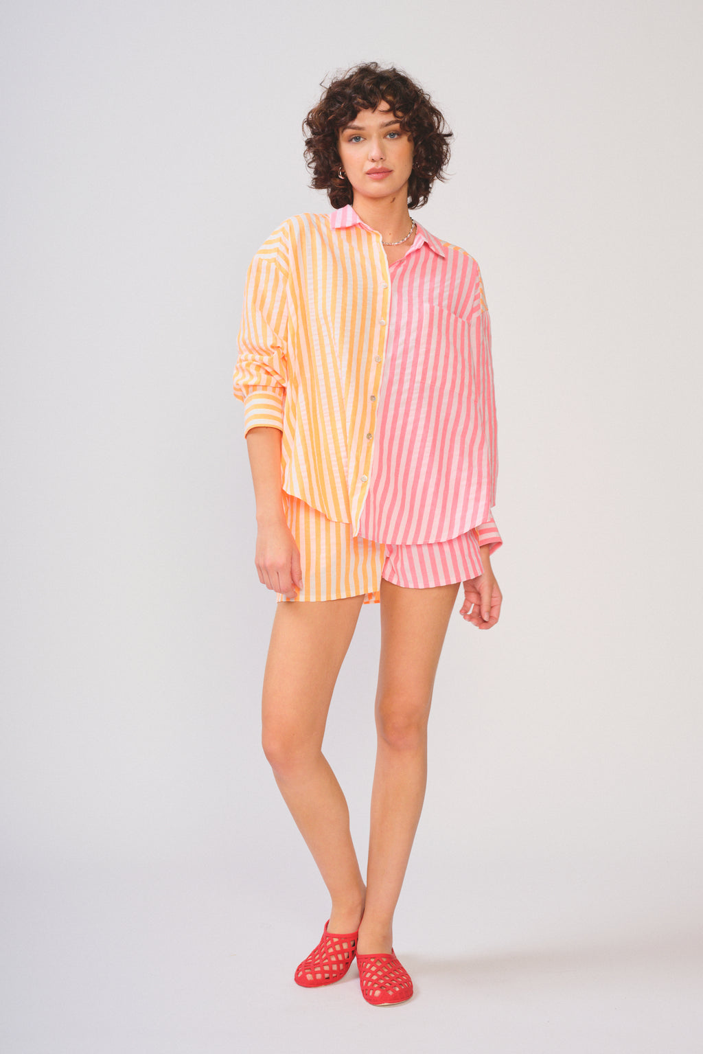 ボトムスその他 RIBBON STRING SHORTS GINGHAM PINK BENSON SHORT - B0967F – dRA