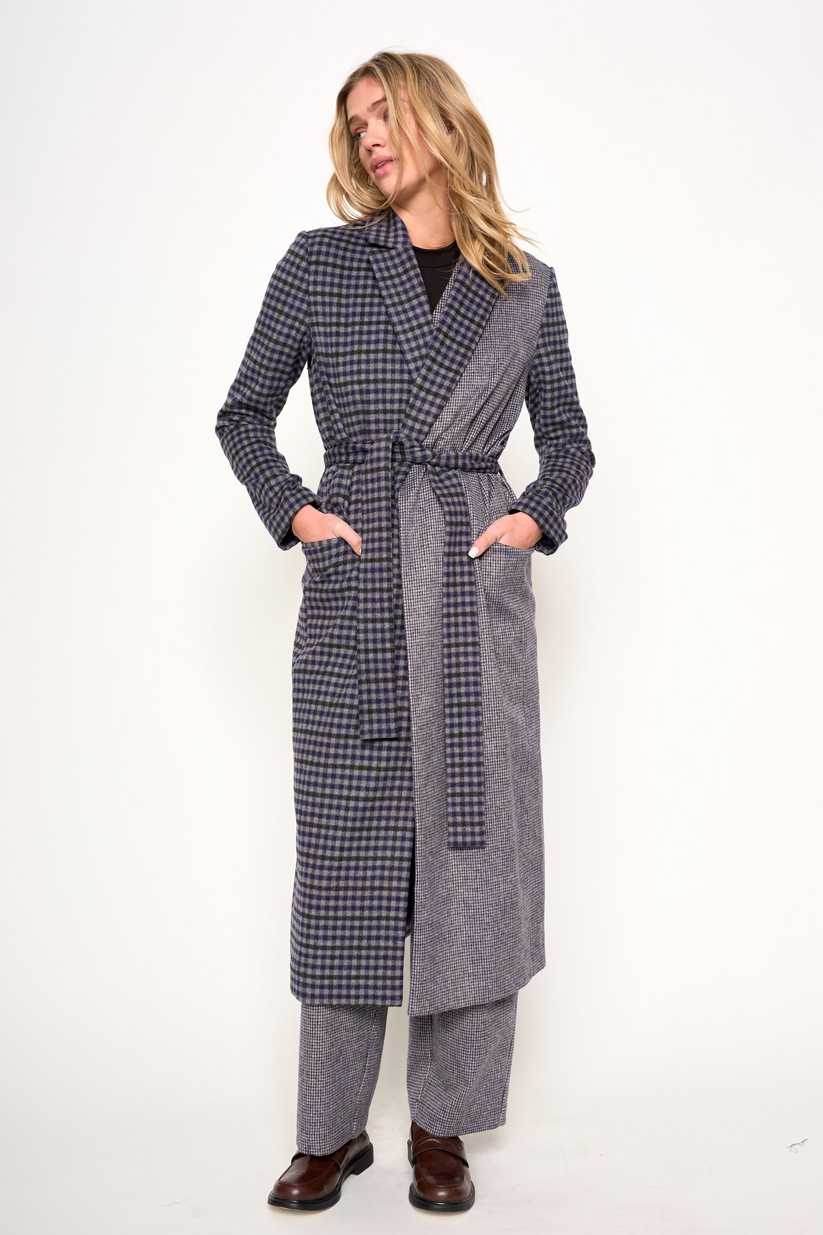 【美品】she tokyo Maggie houndstooth マギー コート she tokyo Maggie houndstooth マギー コート