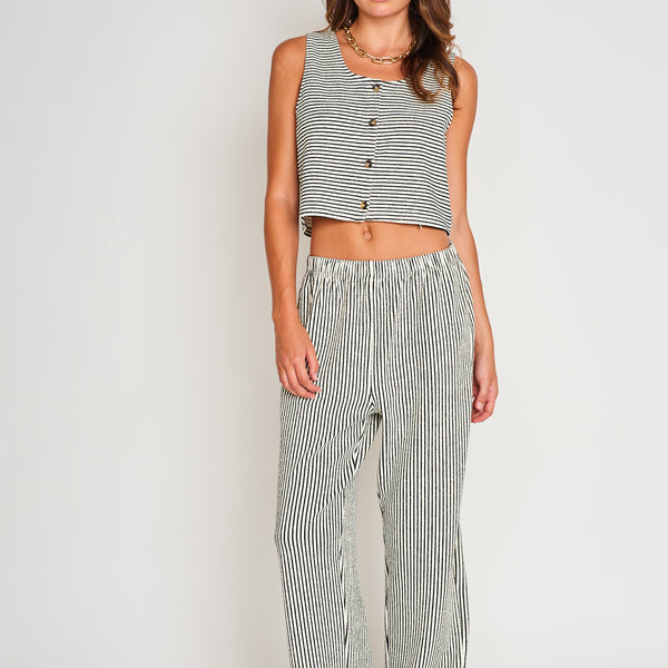 【philme】17 ）stripe tuck pants gray1 KIC_156-4518-00636-510_prod1?