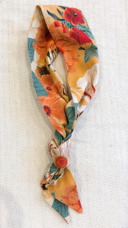 Orange floral scarf